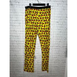 MeUndies Yellow Cherry Print Lounge Pants Womens Large Micromodal Sleep Bottoms